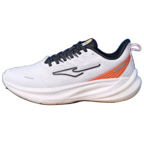 Erke Slip Resistant Abrasion Resistant Slip Resistant Abrasion Resistant Low top Running Shoes Men's White Orange