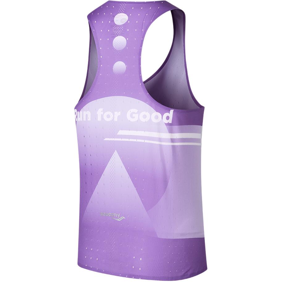 Saucony Running Tank Top Unisex Bellflower Purple Print