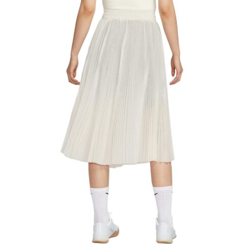 Nike Court Slam SS25 Casual Long Skirt Women’s Light Ivory White/Black