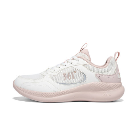 361° Cushioning Breathable Lightweight Low top Casual Running Shoes Women’s White Pink