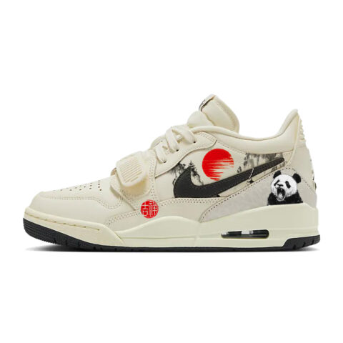 Jordan Legacy 312 Slip Resistant Abrasion Resistant Low top Vintage Basketball Shoes Women’s Beige Black
