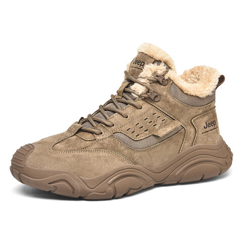 Jeep Mountaineering & Hiking Shoes Men’s Mid Top Khaki
