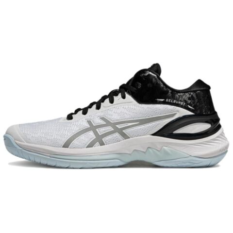 ASICS GELBURST 28 Versatile Cushioning Slip Resistant Abrasion Resistant Mid top Basketball Shoes Unisex White Silver