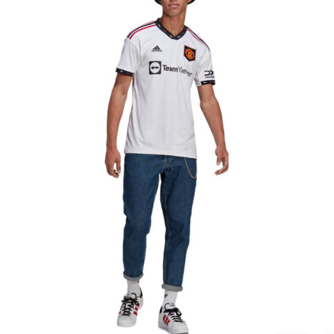 Adidas Manchester United Soccer Jerseys Men’s White Moderate Straight Fit