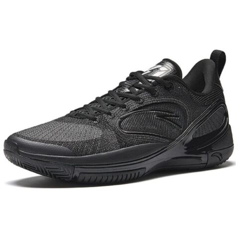 Anta Cushioning Slip Resistant Abrasion Resistant Low top Basketball Shoes Men’s Black