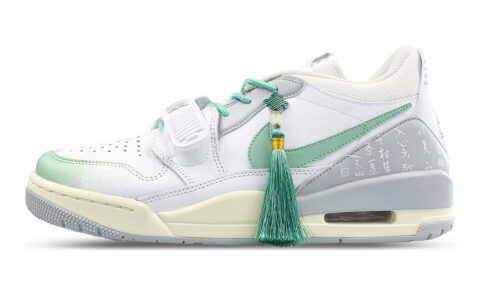 Jordan Legacy 312 Slip Resistant Abrasion Resistant Low top Vintage Basketball Shoes Men’s White Green Gray