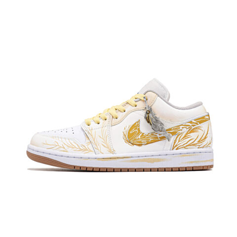 Jordan Air Jordan 1 Vintage Basketball Shoes Men’s Low Top Gold