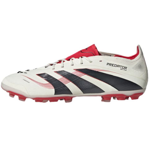 Adidas PREDATOR ELITE Slip Resistant Abrasion Resistant Soccer Shoes Unisex White Red