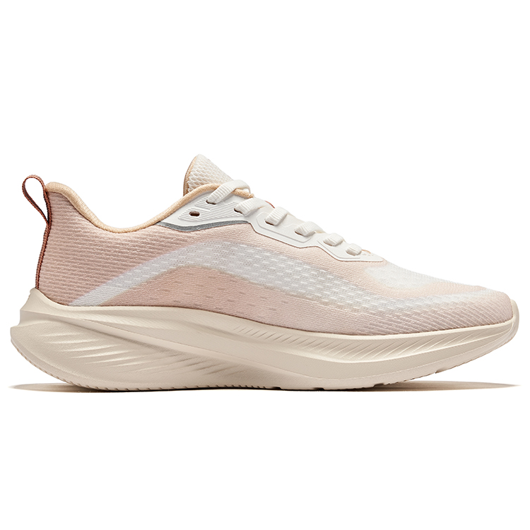 Erke Cushioning Abrasion Resistant Breathable Low top Casual Running Shoes Women’s Microcrystal White Almond