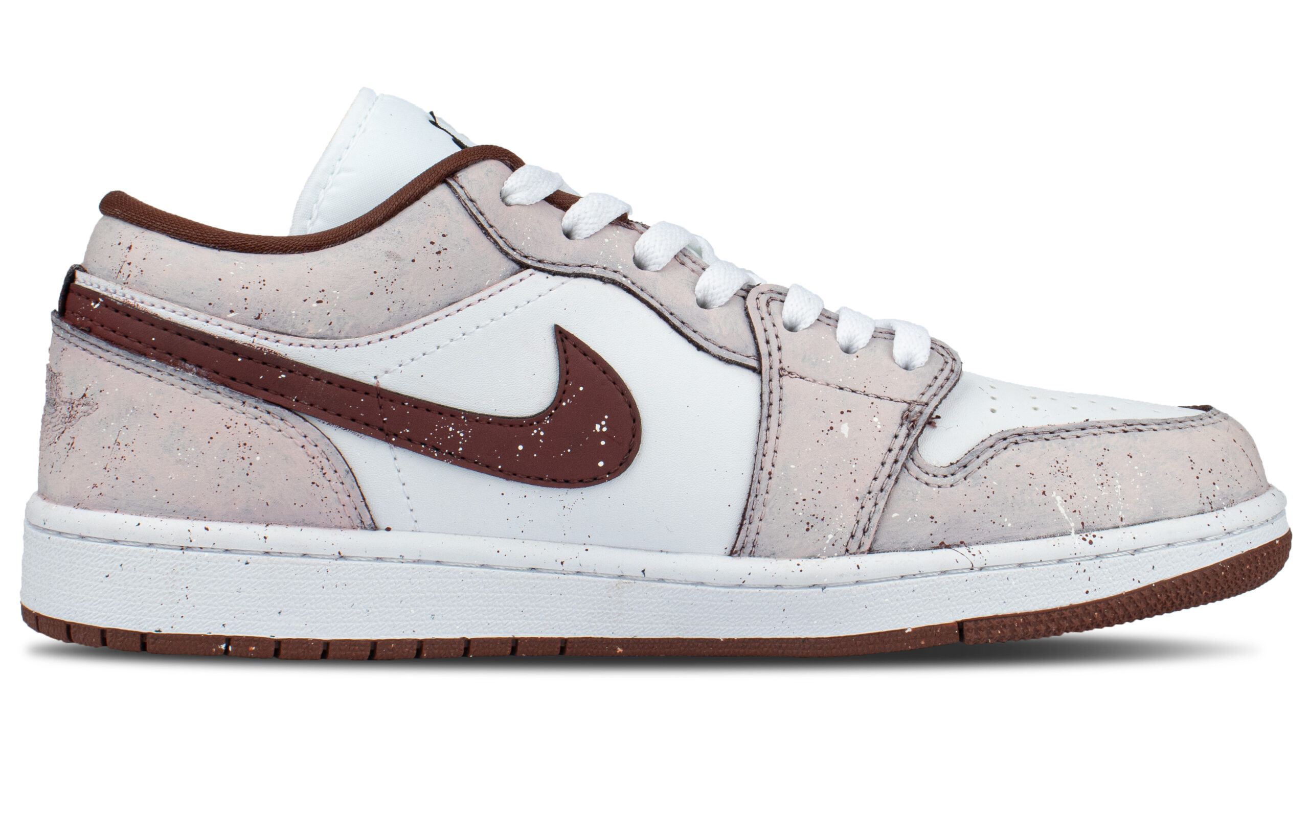 Jordan Air Jordan 1 Abrasion Resistant Abrasion Resistant Low top Vintage Basketball Shoes Unisex Pink