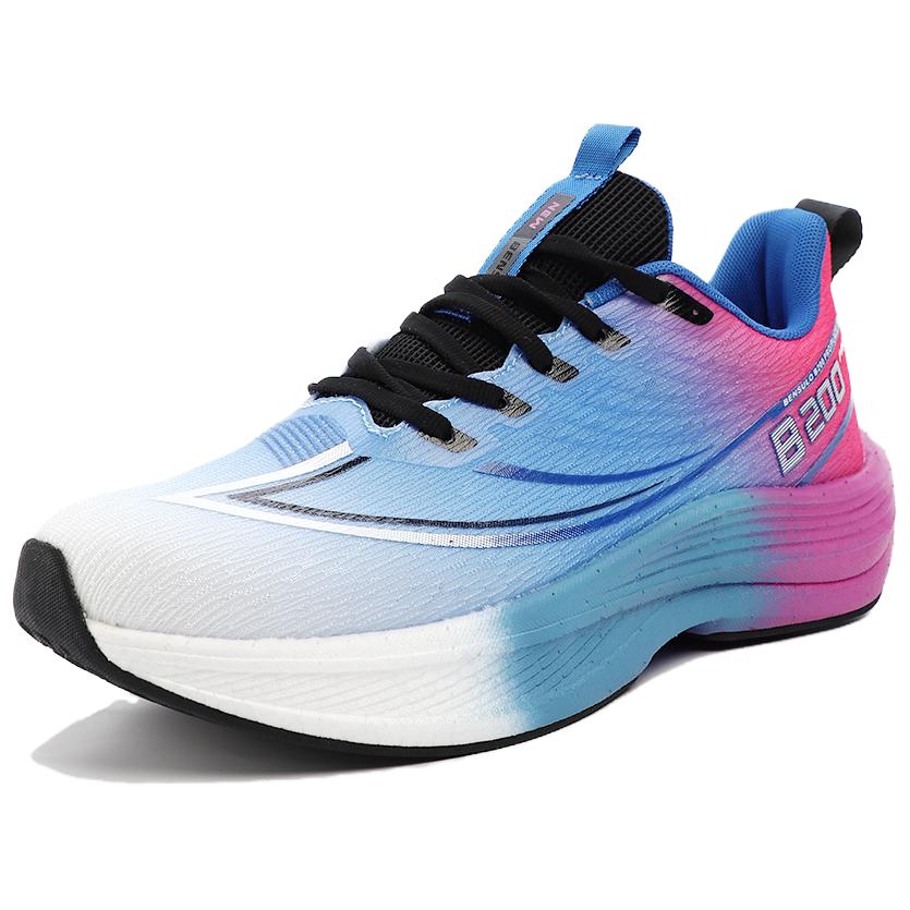 BIANSULONG Cushioning Slip Resistant Rebound Low top Casual Long Distance Running Shoes Men’s Electric Blue