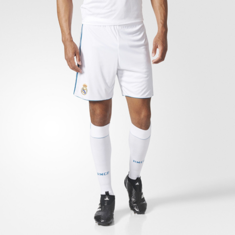 Adidas Real Madrid Soccer Bottom Men’s White/Vibrant Cyan
