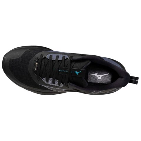 Mizuno Wave Rider Waterproof And Breathable Reflective Running Shoes Unisex Black Blue