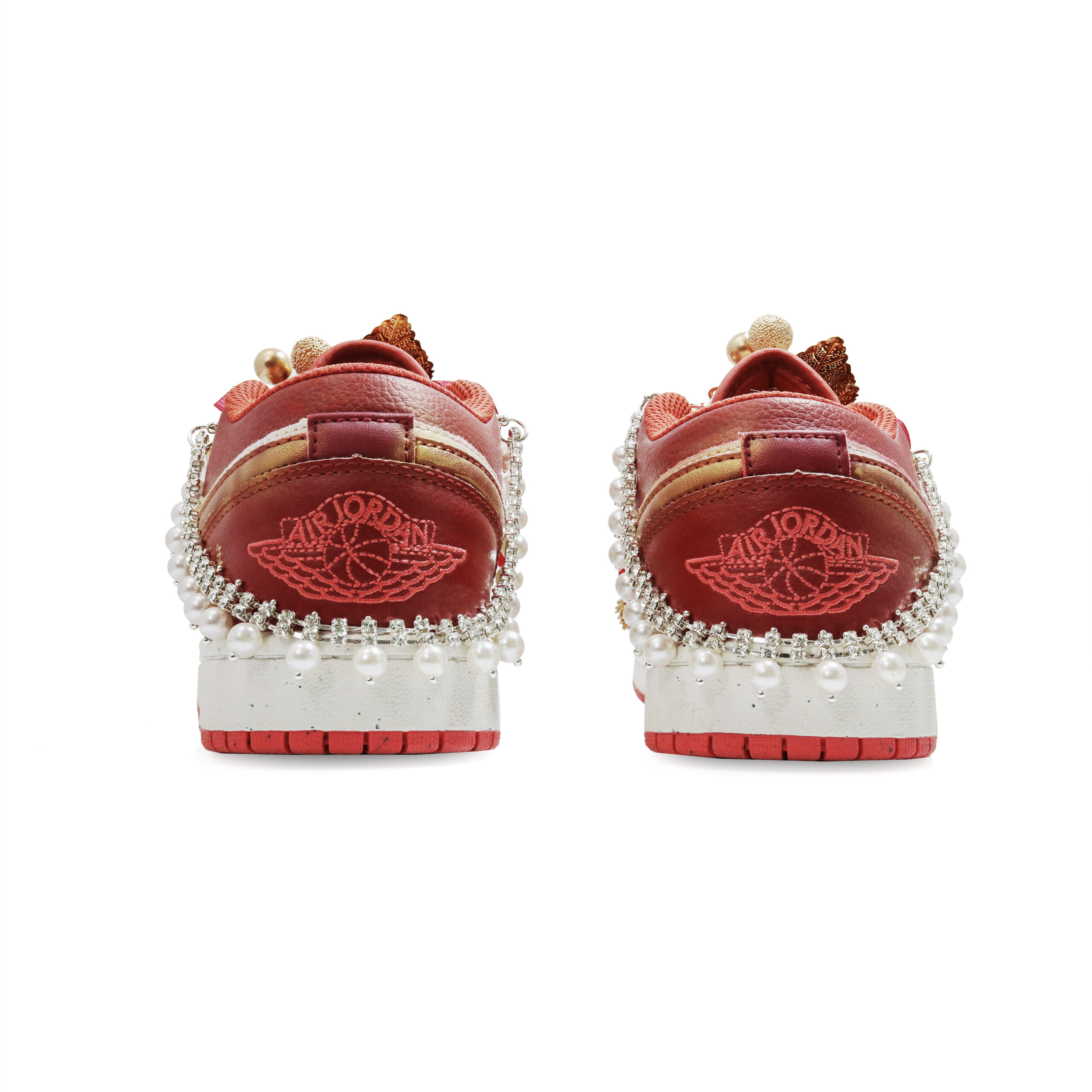 Jordan Air Jordan 1 Dreamy Beauty Breathable Moisture Wicking Mid top Vintage Basketball Shoes Unisex Red