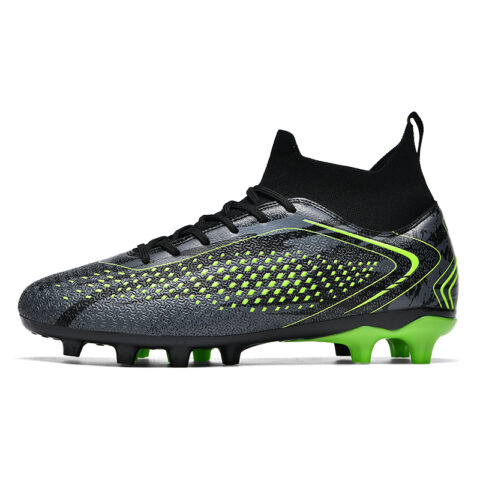 JINLAIKE Soccer Shoes Unisex Mid Top Black