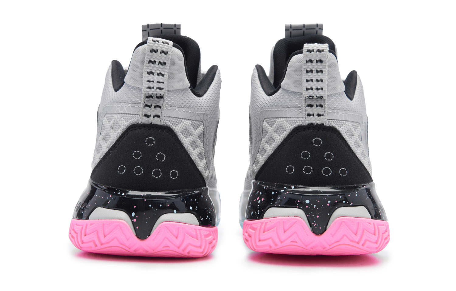 QIAODAN Halberd 7 Textile, Synthetic Leather Mid top Q KUNGFU LIGHT Basketball Shoes Men’s Gray Black