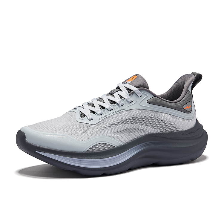 Erke Cloud Motion Fabric Low top Casual City Commuting Running Shoes Men’s Lunar Stone Gray Steel Gray