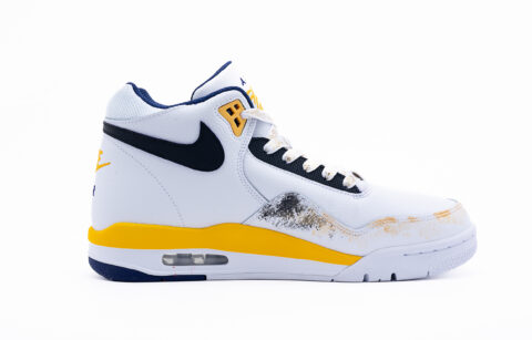 Nike Flight Legacy Mid top Vintage Basketball Shoes Men’s White