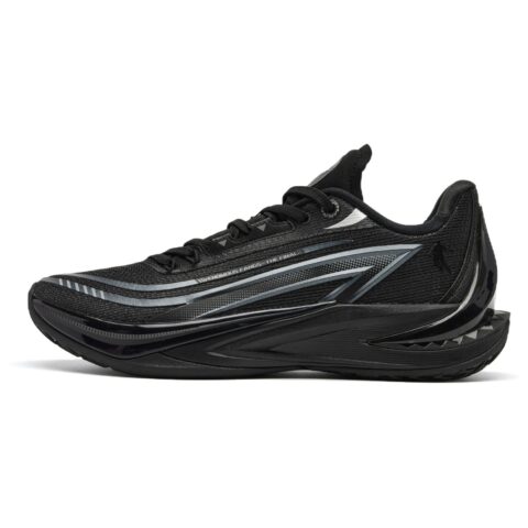 QIAODAN Poisonous Fangs 3V3 Cushioning Slip Resistant Abrasion Resistant Low top Basketball Shoes Men’s Black Silver
