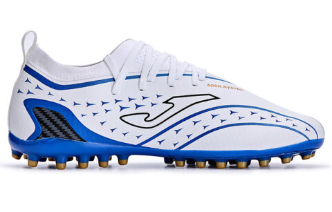 Joma MG Multi Ground Slip Resistant Abrasion Resistant Slip Resistant Abrasion Resistant Soccer Shoes Men’s White Blue