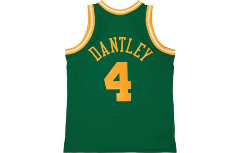 Mitchell Ness Basketball Jerseys Men’s Green Thin Straight Fit