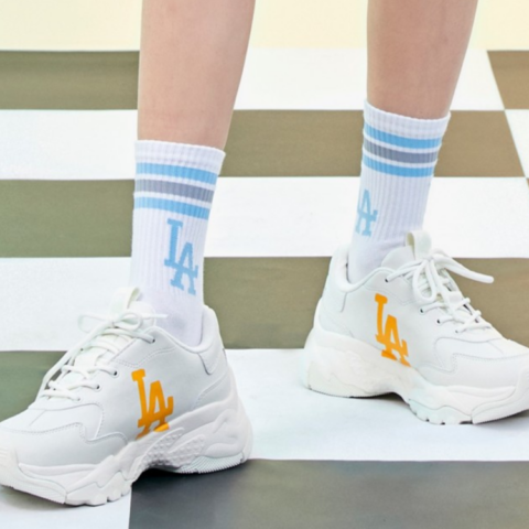 MLB x JICHUHUIBIAO Crew Socks Unisex White Blue