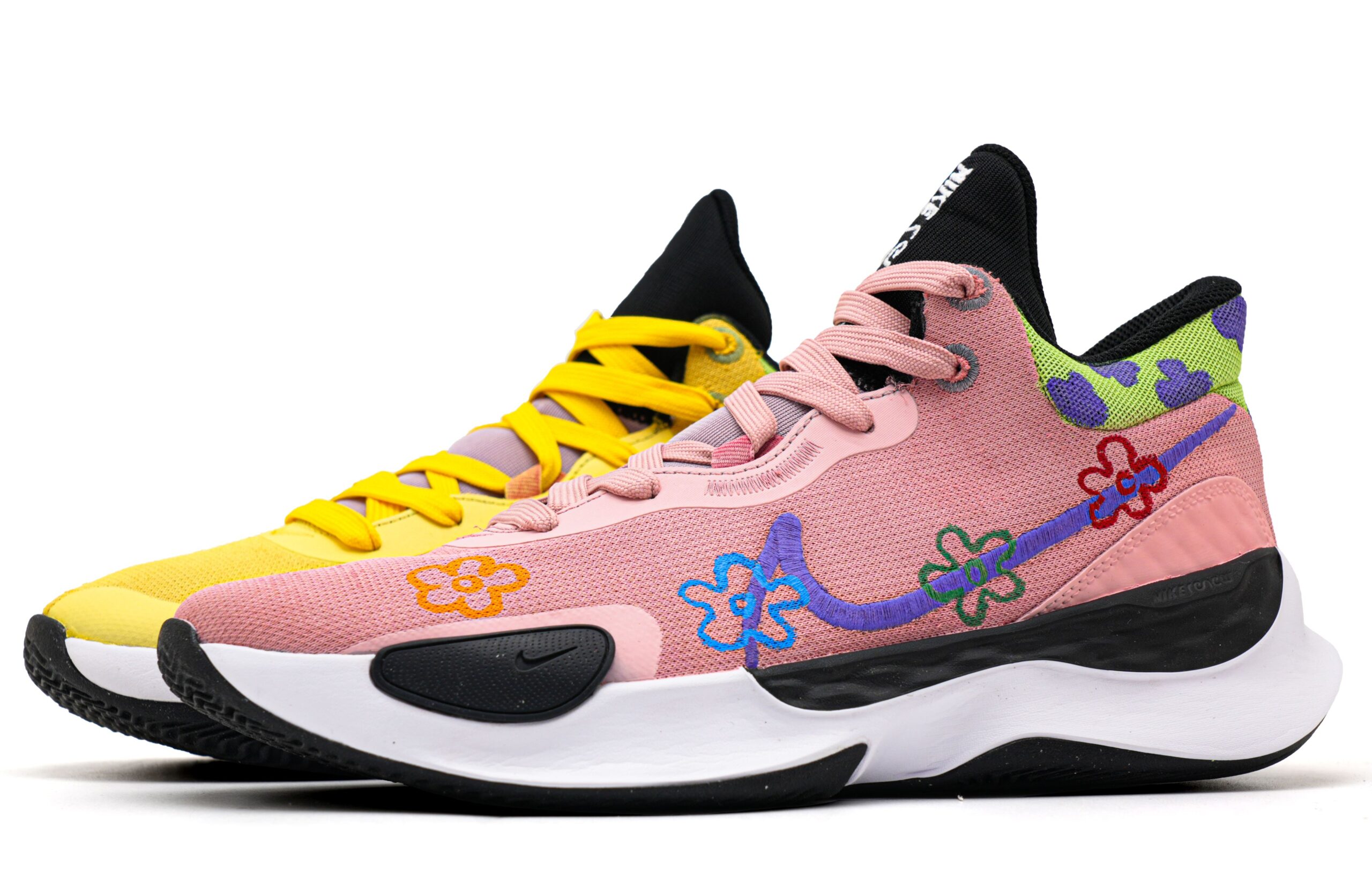 Nike Renew Elevate 3 Heartbeat Moment Low top Basketball Shoes Men’s Yellow Pink