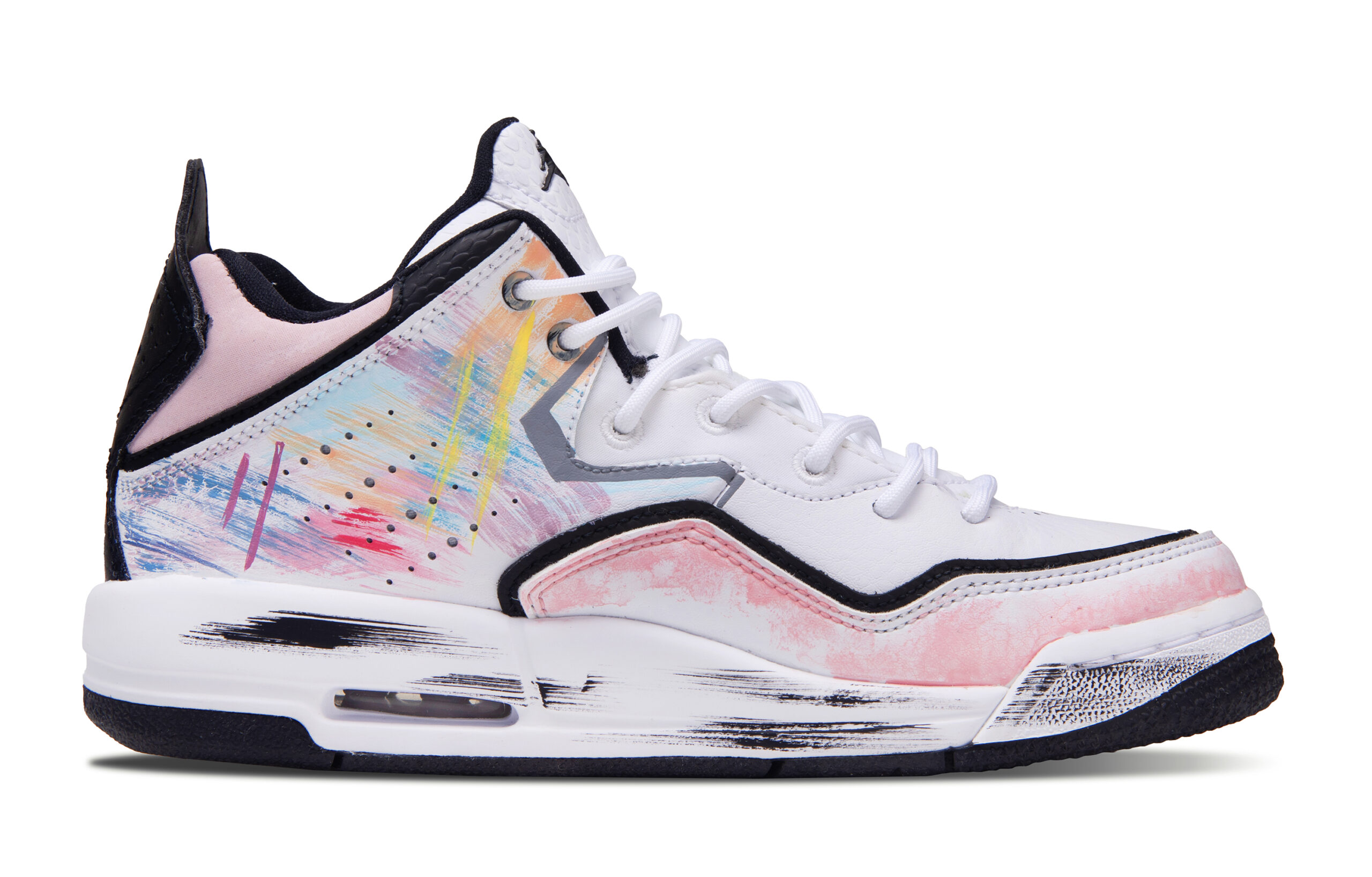 Jordan Courtside 23 Abrasion Resistant Abrasion Resistant Mid top Vintage Basketball Shoes Unisex Pink White