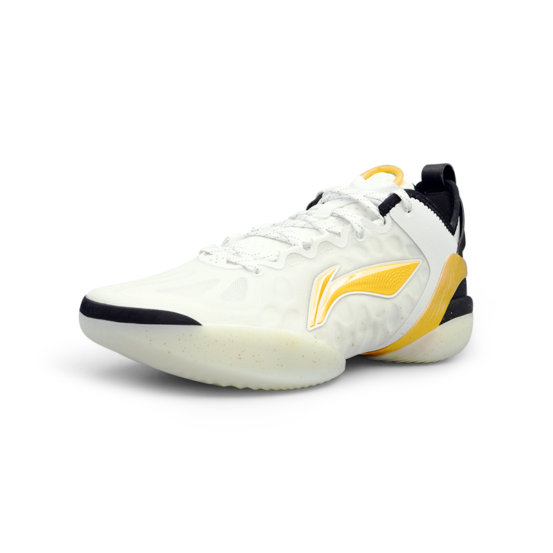 Li Ning Yushuai 19V2 Cushioning Abrasion Resistant Lightweight Low top Basketball Shoes Men’s White Black