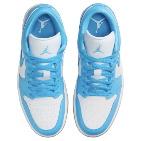 Jordan 1 Low White Gum Light Brown Dark Powder Blue Women’s