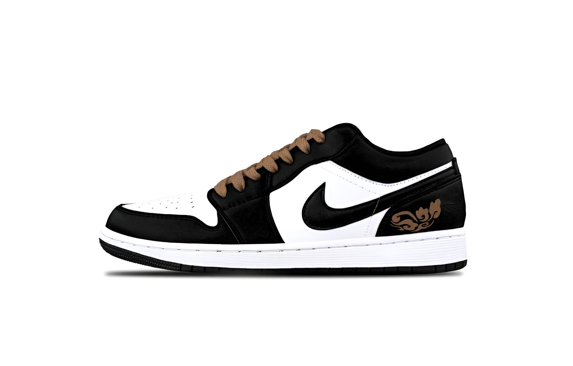 Jordan Air Jordan 1 Vintage Basketball Shoes Unisex Low Top Black/White
