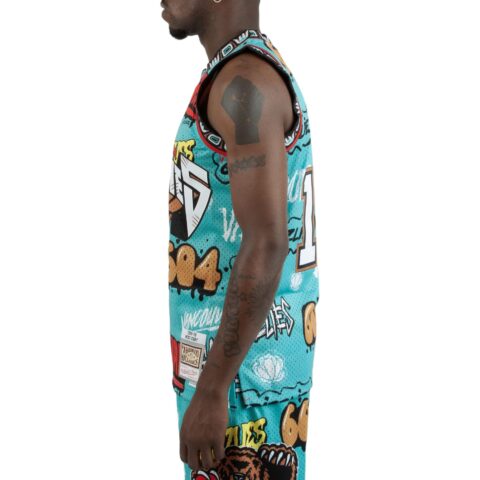 Mitchell Ness «NBA Grizzlies 1998 Mike Bibby» Slap Sticker Swingman jersey vest top