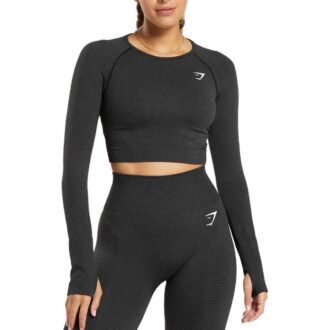GYMSHARK Workout Clothing Unisex Black Marlstone