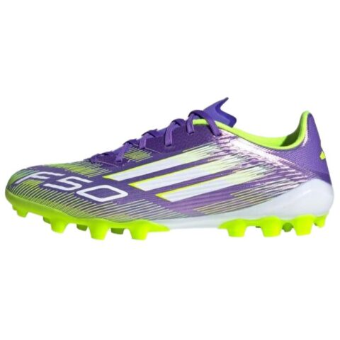 Adidas F50 League Mesh Soccer Shoes Unisex Purple Green White