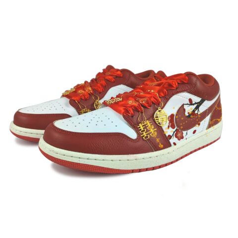 Jordan Air Jordan 1 Abrasion Resistant Low top Vintage Basketball Shoes Men’s Red