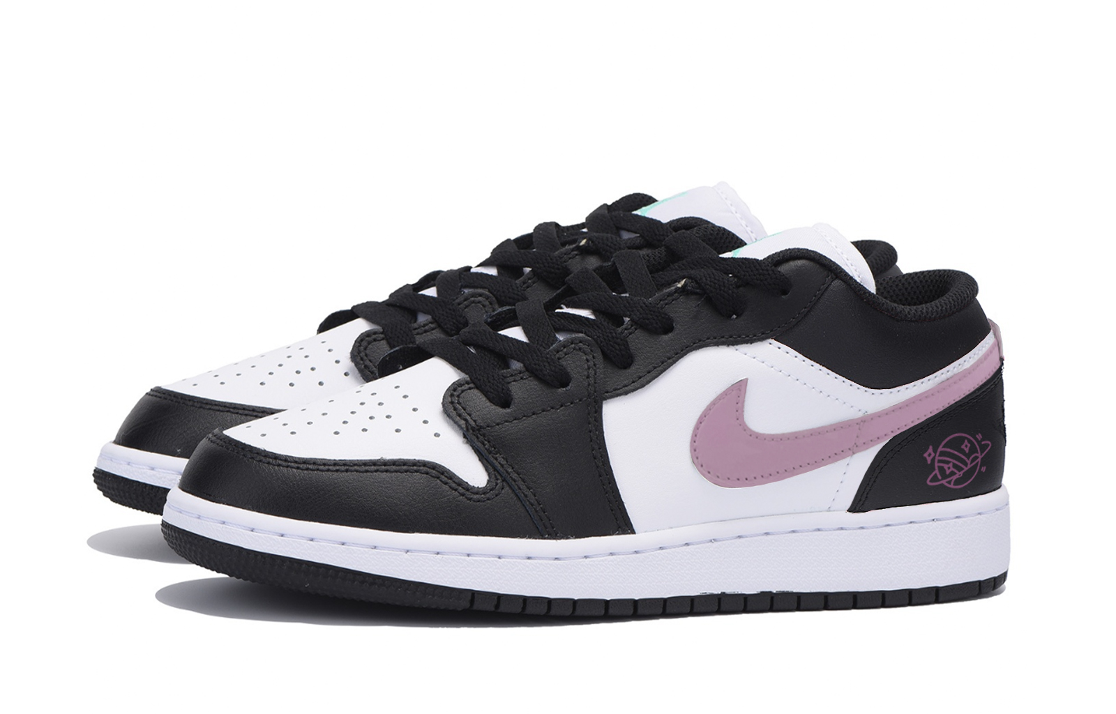 Jordan Air Jordan 1 Abrasion Resistant Low top Vintage Basketball Shoes Men’s Black Pink