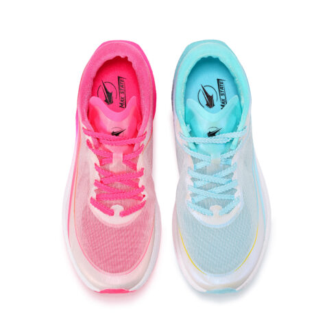XINGHUOLI Running Shoes Unisex Low Top Red Blue BUFF Mismatched