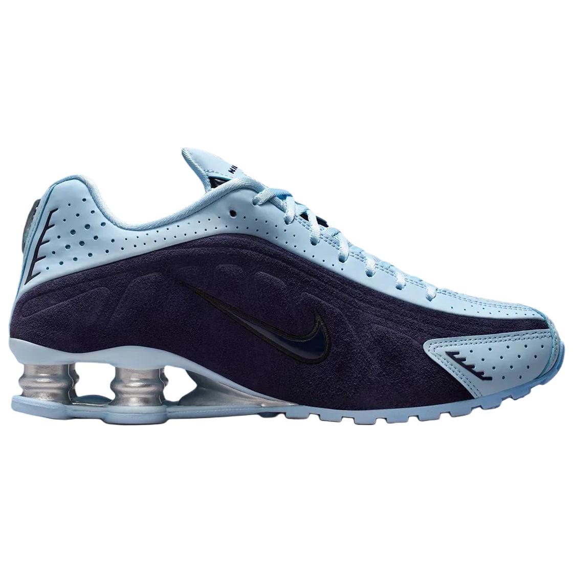 Nike Shox R4 Breathable Running Shoes Women’s Blue