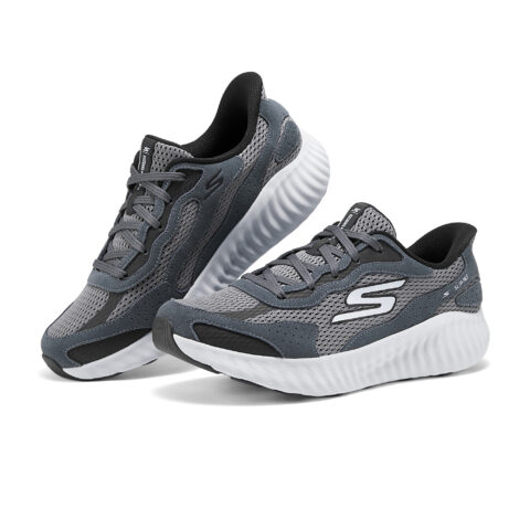 Skechers MEN’S GO Cushioning Breathable Low top Running Shoes Men’s Blue Gray