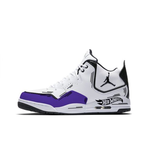 Jordan Courtside 23 Abrasion Resistant Mid top Vintage Basketball Shoes Unisex Blue White