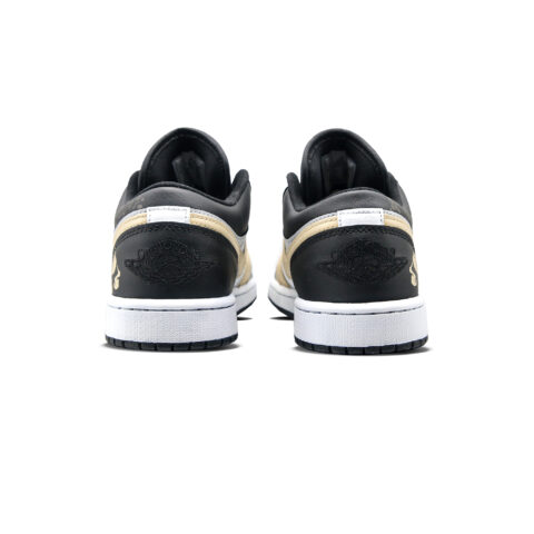 Jordan Air Jordan 1 Vintage Basketball Shoes Women’s Low Top Black White Yellow