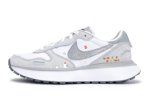 Nike Phoenix Waffle Slip Resistant Abrasion Resistant Low top Running Shoes Women’s White Silver Gray