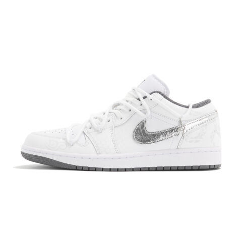 Jordan Air Jordan 1 Abrasion Resistant Abrasion Resistant Low top Vintage Basketball Shoes Unisex White
