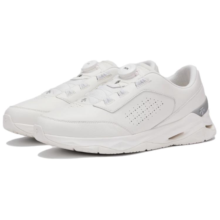 DESCENTE Slip Resistant, Abrasion Resistant, Breathable Low top Training Shoes Unisex White