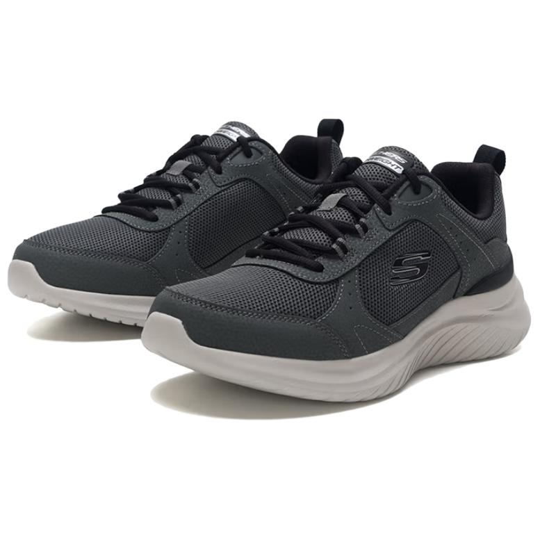 Skechers FLECTION 3.0 Abrasion Resistant Breathable Running Shoes Men’s Gray