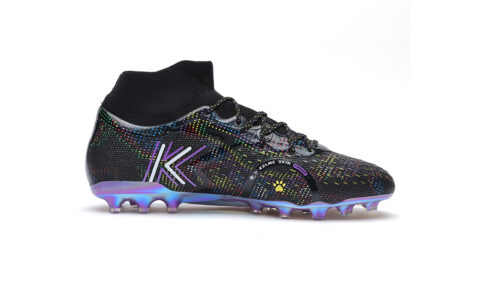 KELME Quick Spark 5.0 MG Multi Ground Abrasion Resistant Support Rebound Soccer Shoes Unisex Black Purple