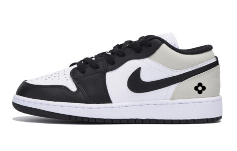 Jordan Air Jordan 1 Urban Chic Style Vintage Low top Vintage Basketball Shoes Men’s White Gray