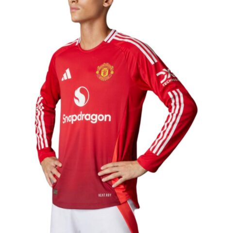 Adidas Free Shipping With AdiClub Manchester United 24/25 Long Sleeve Home Authentic Jersey
