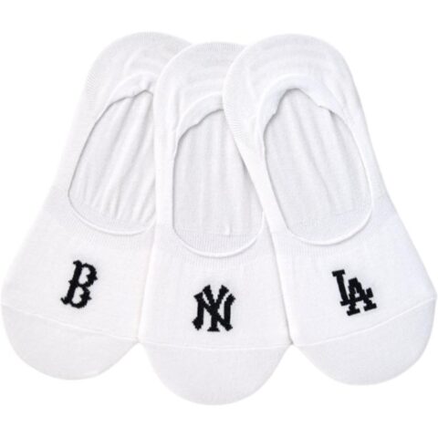 MLB No Show Socks Unisex 3 Pack White