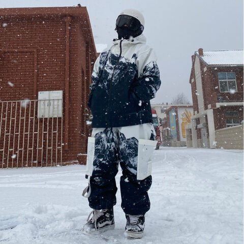 JOHN SNOW Ski Top Unisex Mountain Hiking Print Ski Suit